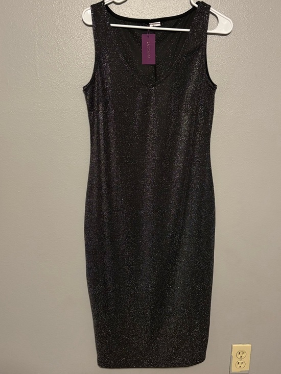 Lascana Dresses & Skirts - Lascana Sleeveless Shimmer Midi Dress in Black